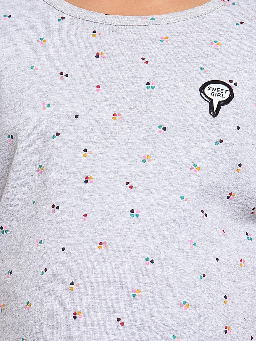 grey printed regular tee - 18169148 - Standard Image - 4