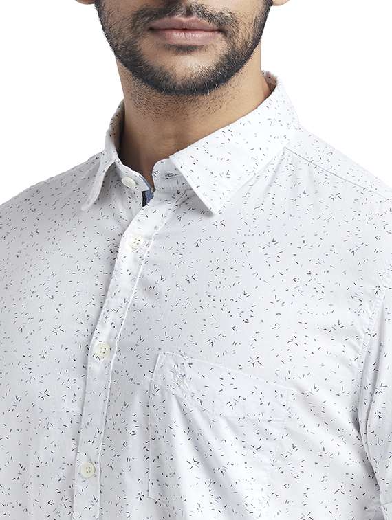 white printed casual shirt - 18169945 -  Standard Image - 4