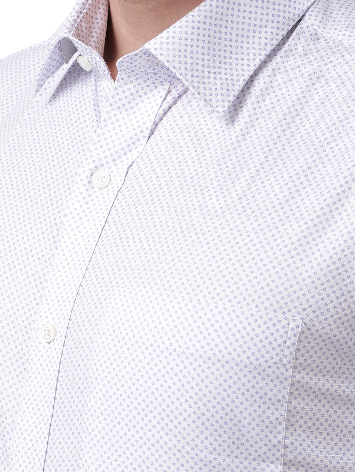 light blue printed formal shirt - 18169954 - Standard Image - 4