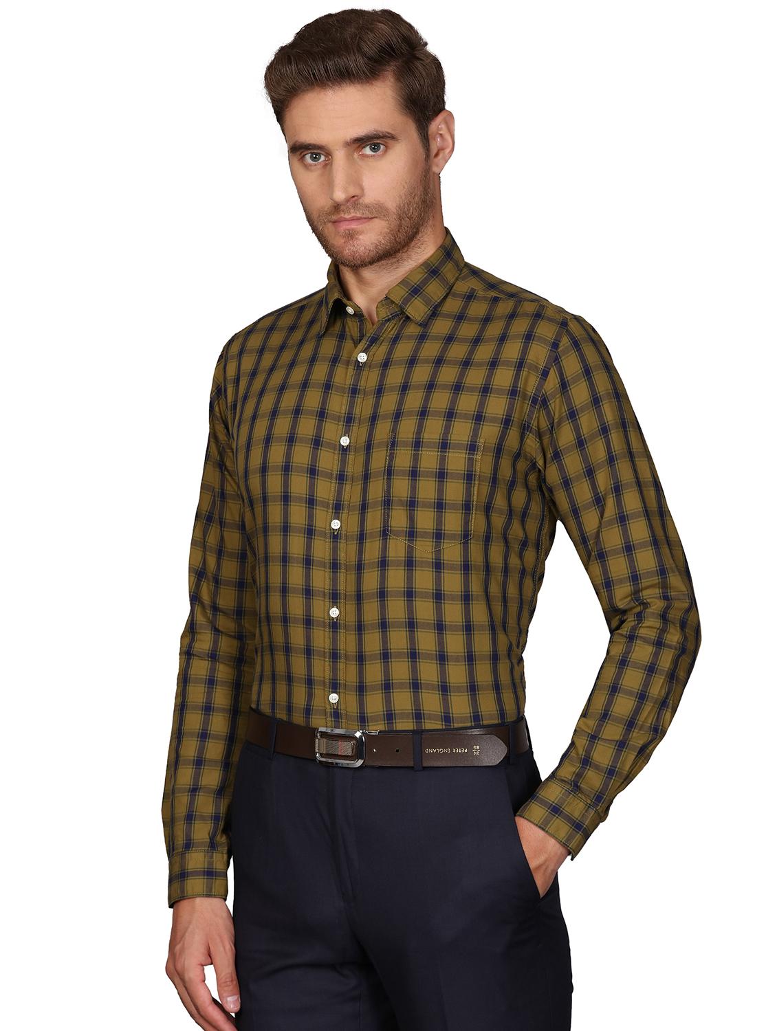 yellow cotton formal shirt - 18169967 - Standard Image - 1