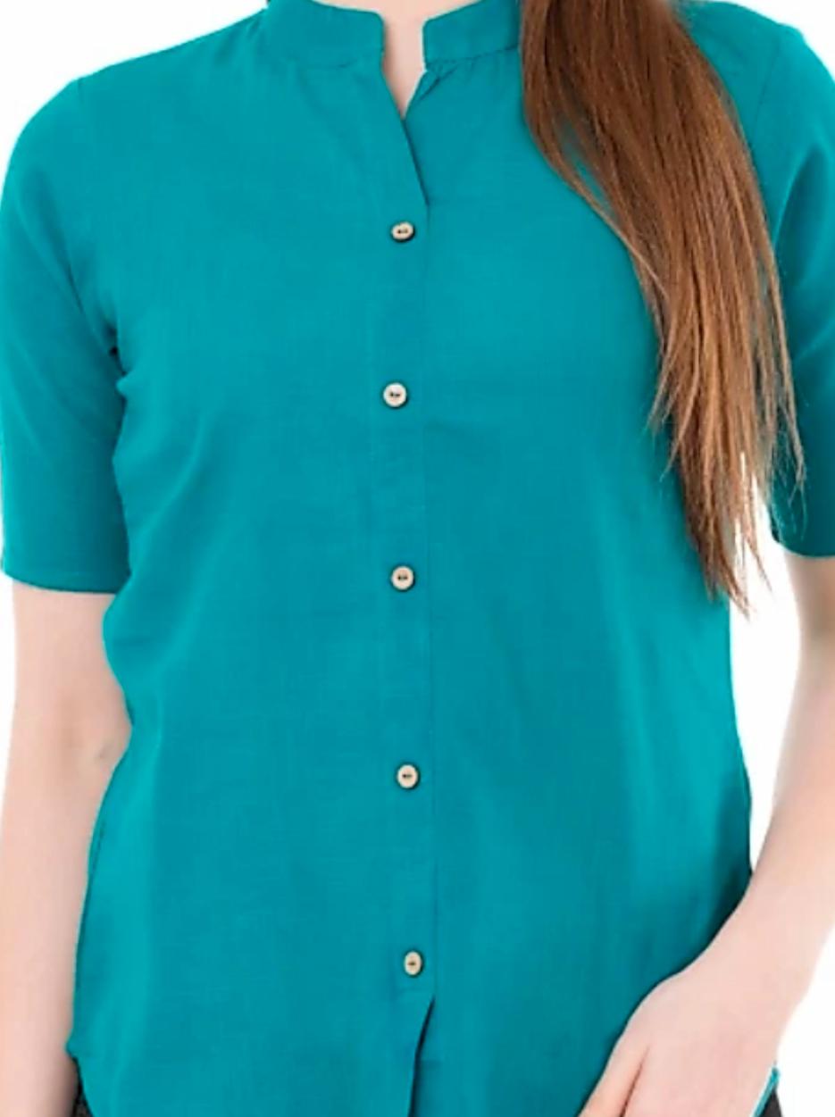 light blue hosery top - 18170080 - Standard Image - 1