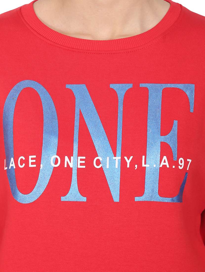 women's chest print sweatshirt - 18170693 -  Standard Image - 4