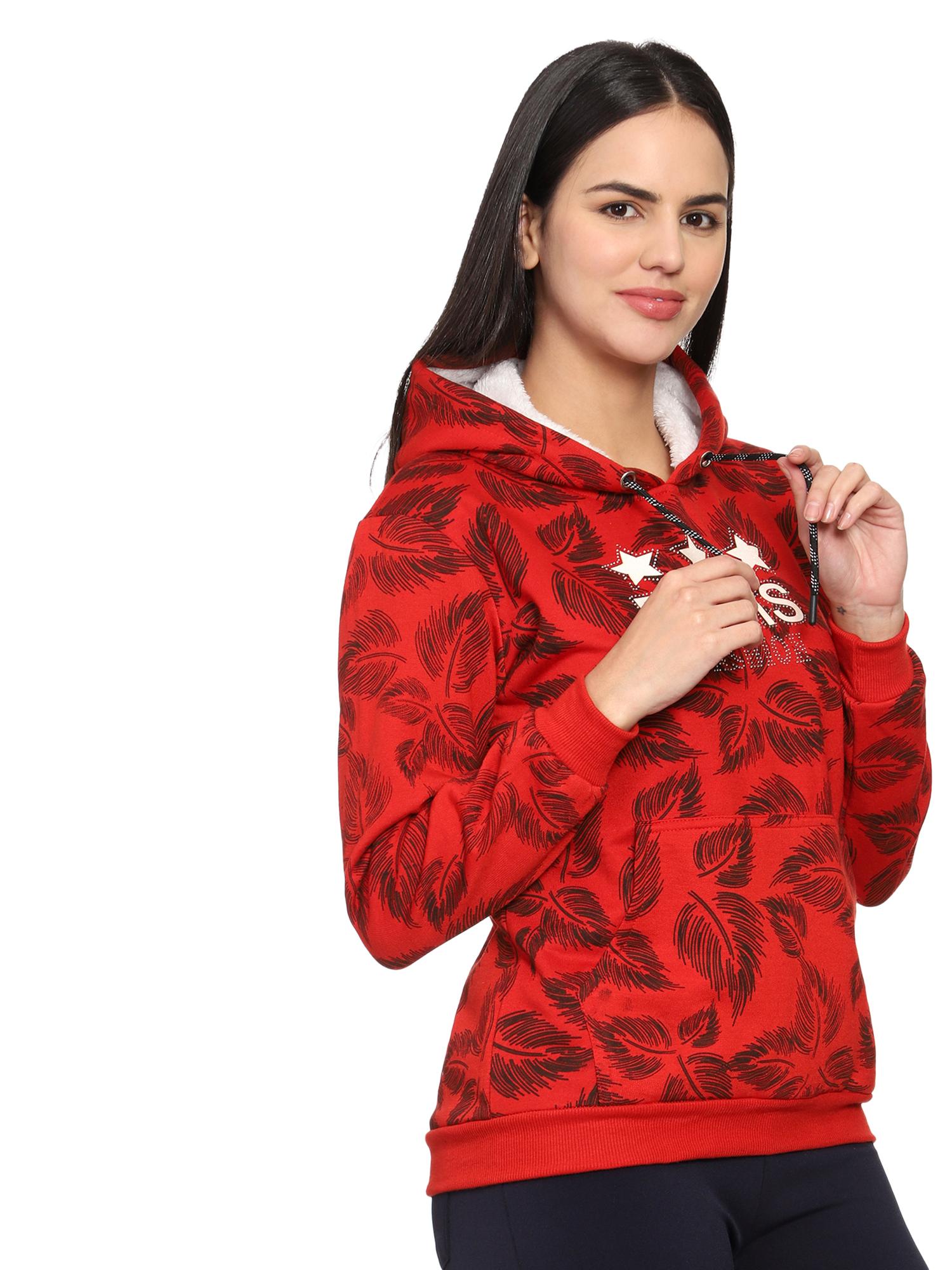 red fleece sweatshirt - 18171185 - Standard Image - 1