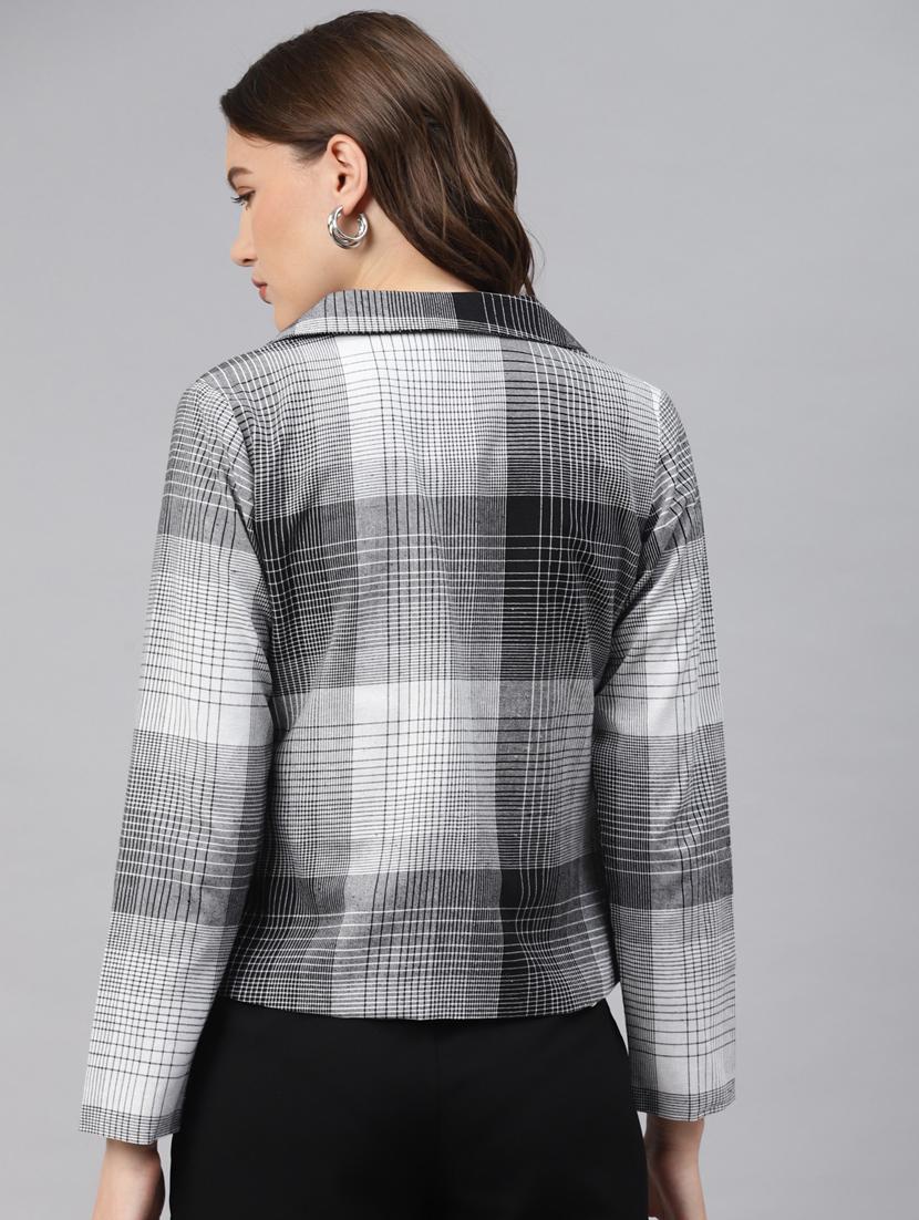 grey checked formal blazer - 18171205 - Standard Image - 1
