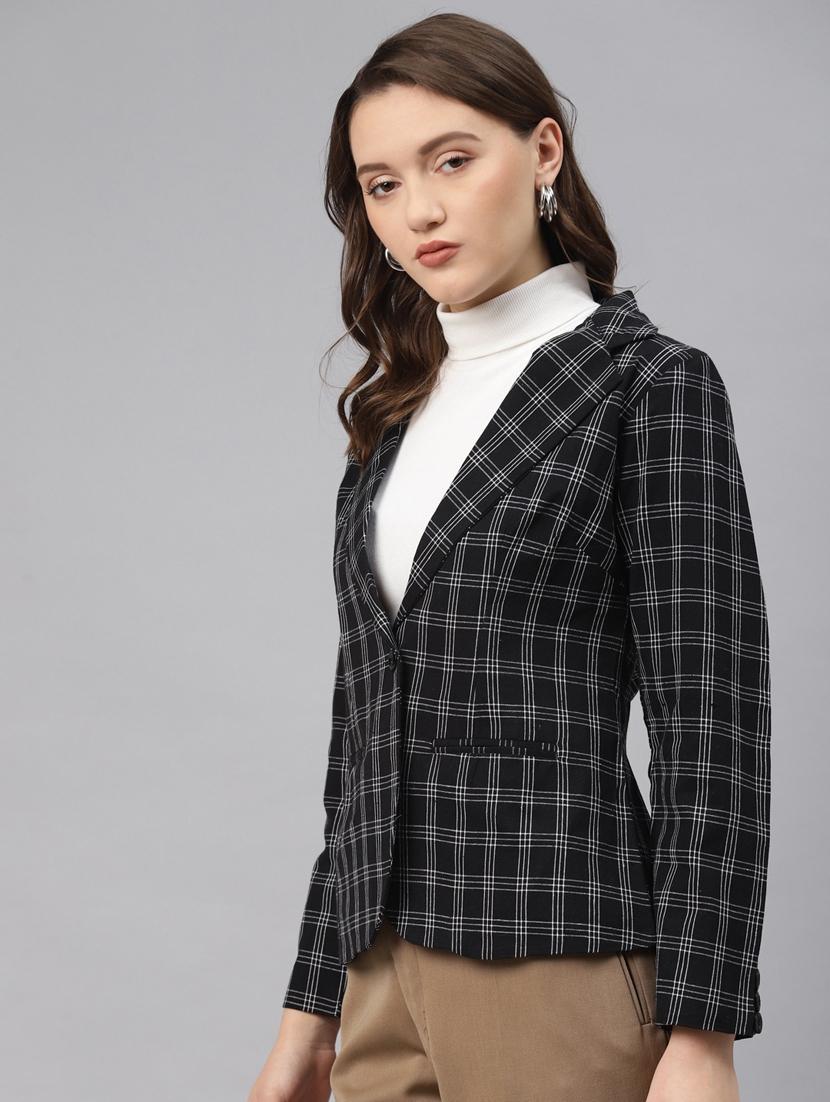 black checked formal blazer - 18171211 - Zoom Image - 0