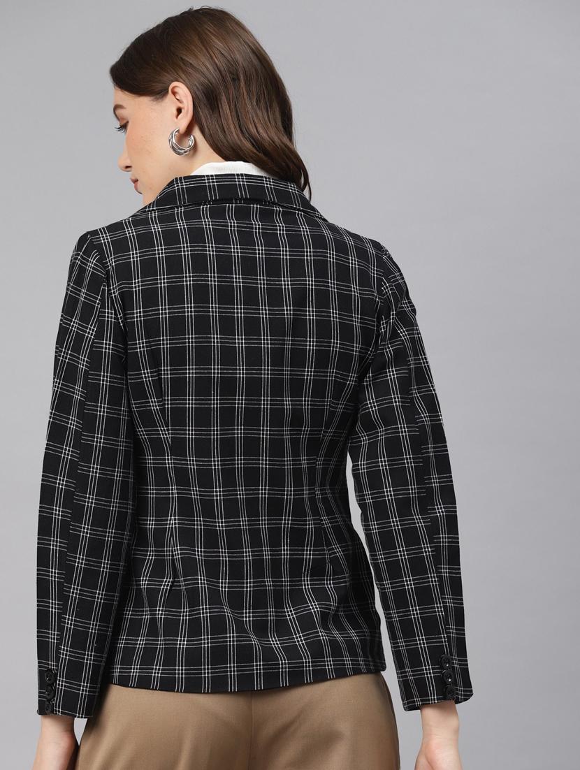 black checked formal blazer - 18171211 - Standard Image - 1