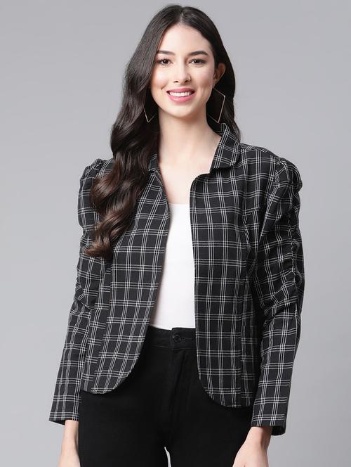 black cotton summer jacket - 18171238 -  Standard Image - 0