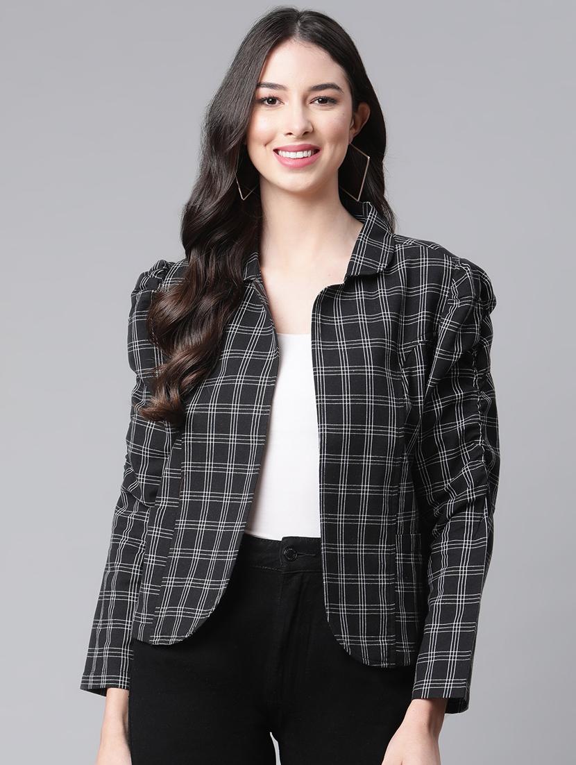 black cotton summer jacket - 18171238 -  Zoom Image - 0