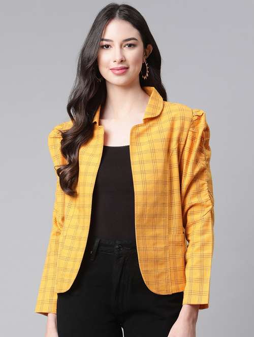 long checkered jacket - 18171239 - Standard Image - 0