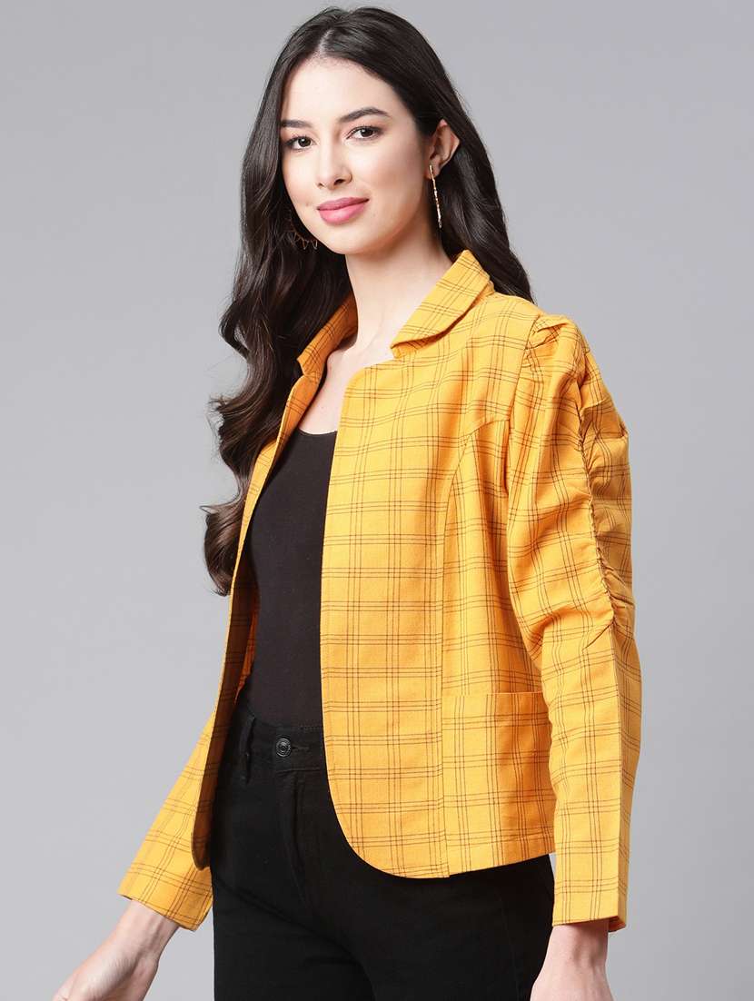 long checkered jacket - 18171239 - Standard Image - 1