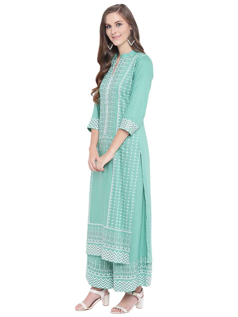 printed kurta palazzo set - 18171287 - Standard Image - 1