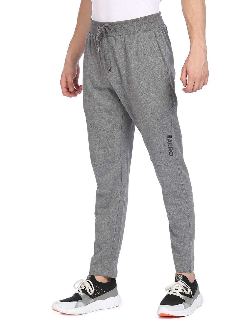 grey melange track pant