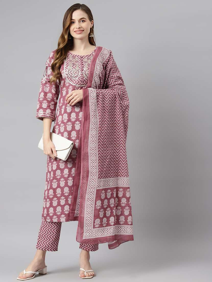 purple cotton kurta pant  set - 18171944 -  Standard Image - 1