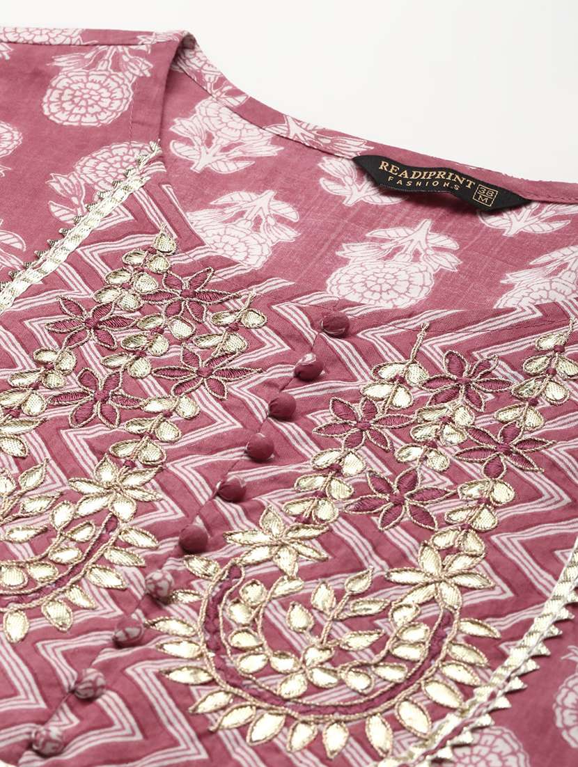 purple cotton kurta pant  set - 18171944 -  Standard Image - 4