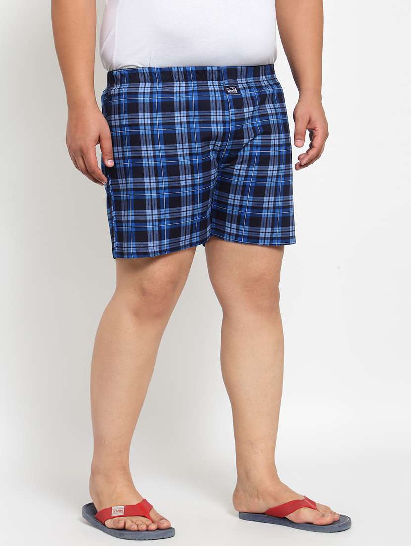 blue checkered boxer - 18172094 -  Standard Image - 1