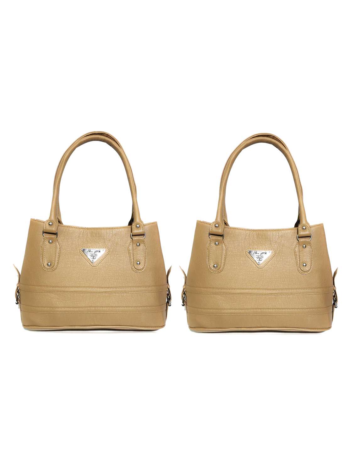 multi colored leatherette (pu) combo handbag