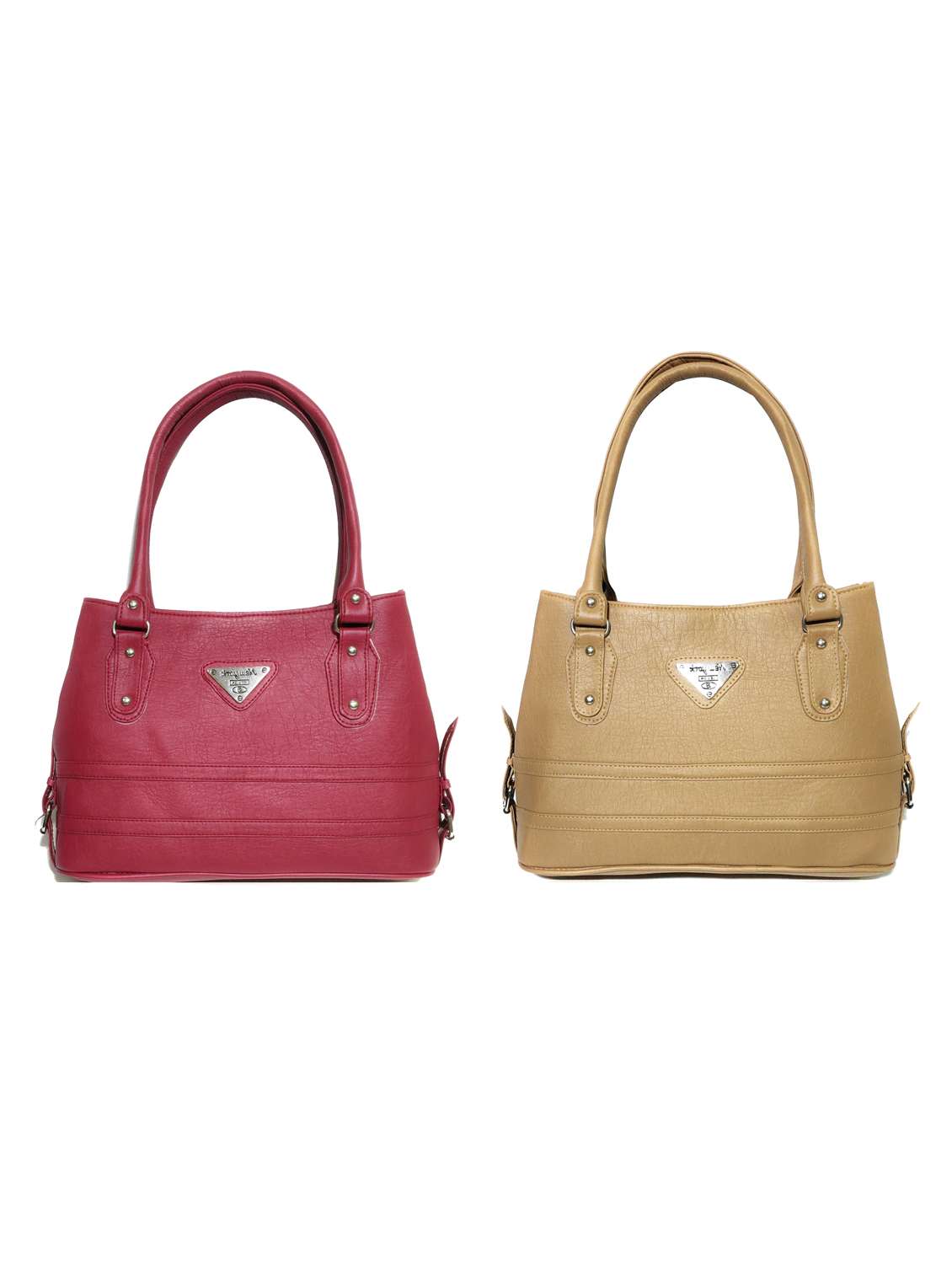 multi colored leatherette (pu) combo handbag