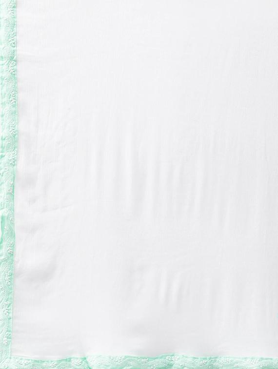 ada hand embroidered sea green cotton lucknowi chikankari unstitched suit piece - 18172881 - Standard Image - 6