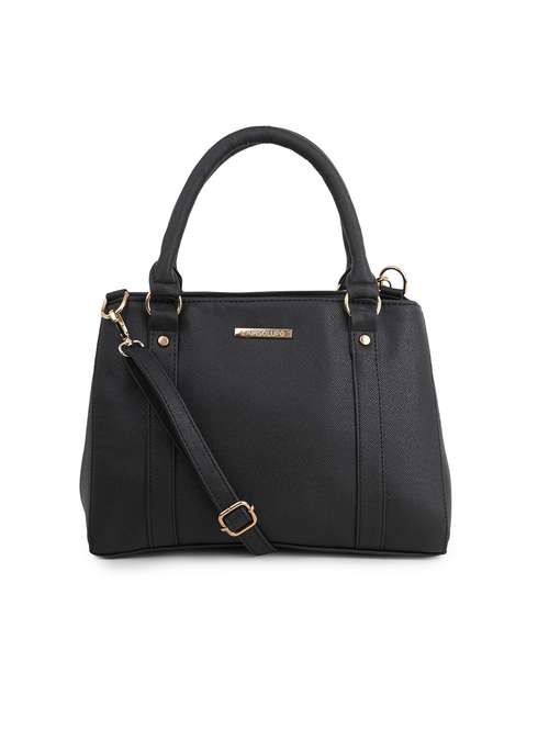 black leatherette (pu) handbag - 18172976 -  Standard Image - 0