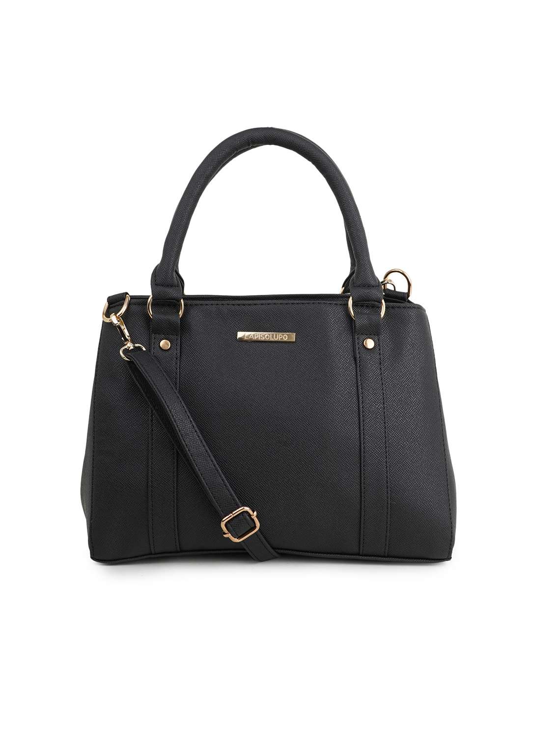black leatherette (pu) handbag