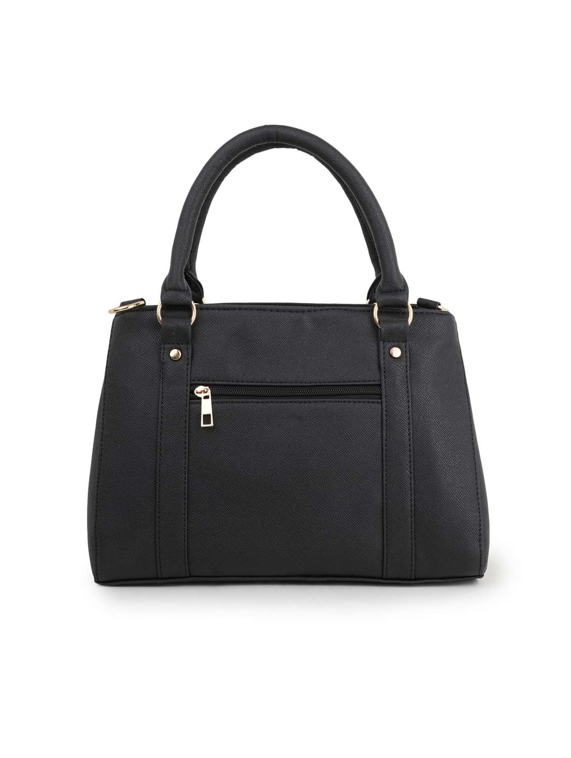 black leatherette (pu) handbag - 18172976 - Standard Image - 1