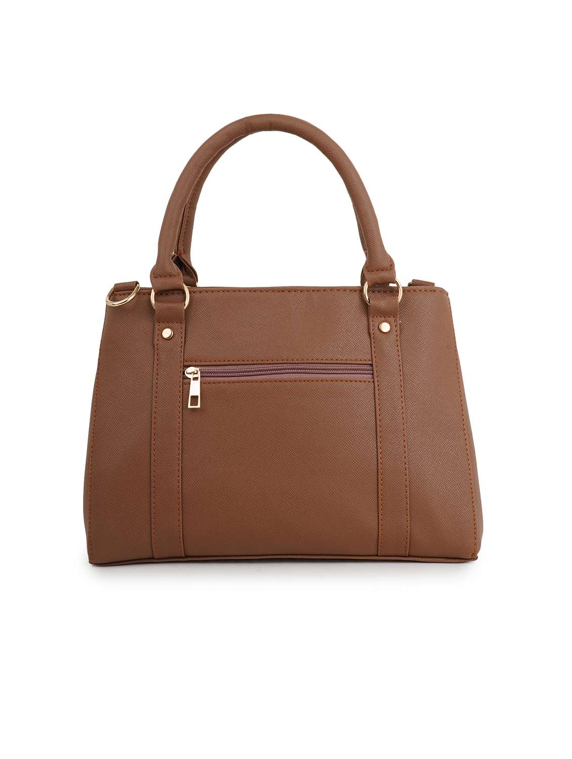 brown leatherette (pu) handbag - 18172979 - Standard Image - 1