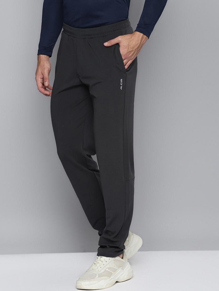 grey polyester  ankle length track pant - 18173044 -  Standard Image - 1