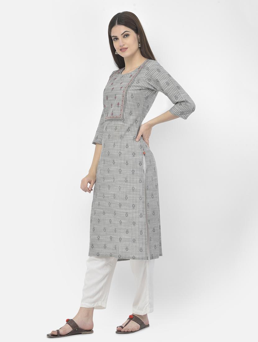 women's straight kurta - 18175551 - Standard Image - 1