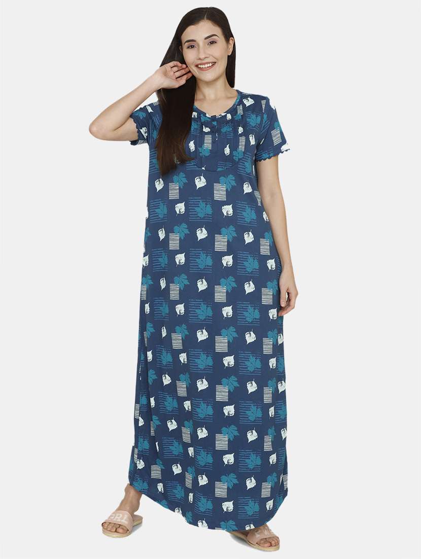 Buy online V-neck Printed Nighty from sleepwear for Women by