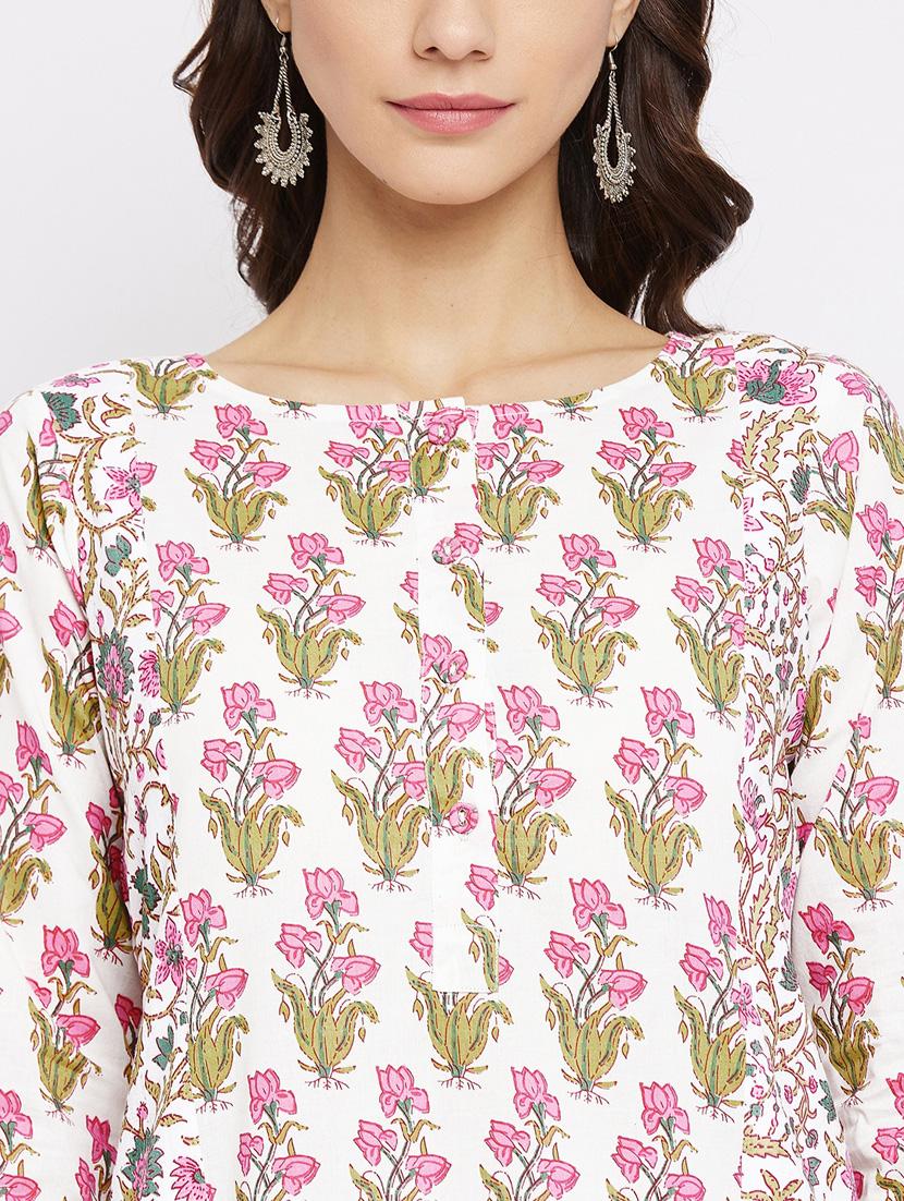 floral printed kurta palazzo set - 18177012 - Standard Image - 4
