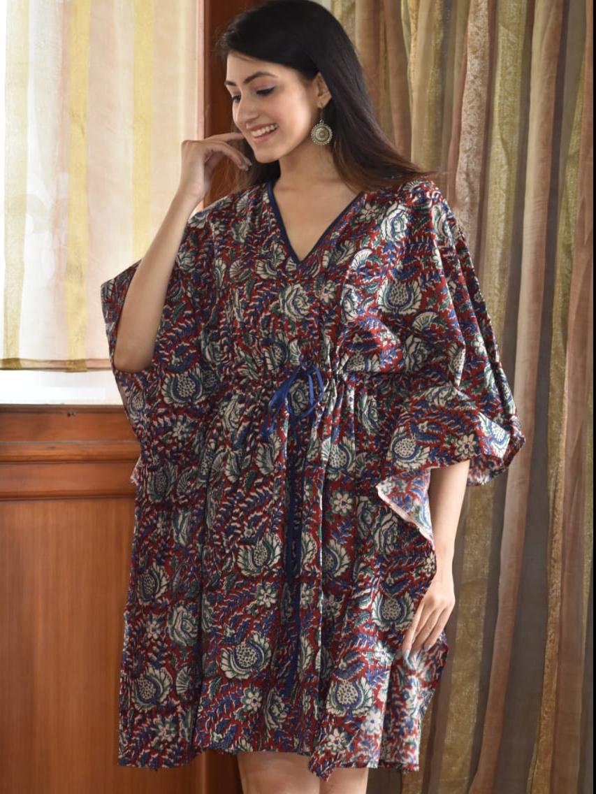 exclusive hand block printed kaftan  - 18177598 -  Standard Image - 1