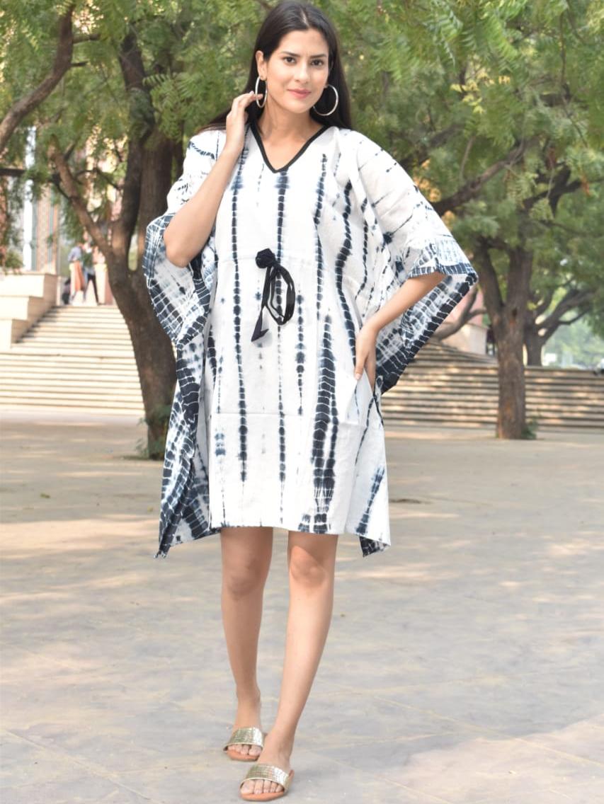 exclusive hand block printed kaftan - 18178176 - Standard Image - 1