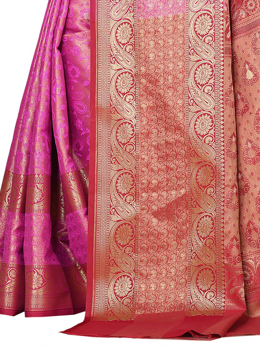 zari work kanjivaram saree - 18178621 - Standard Image - 4
