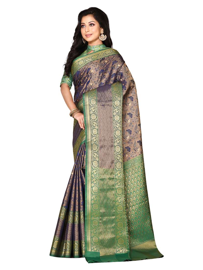 zari work kanjivaram saree with blouse