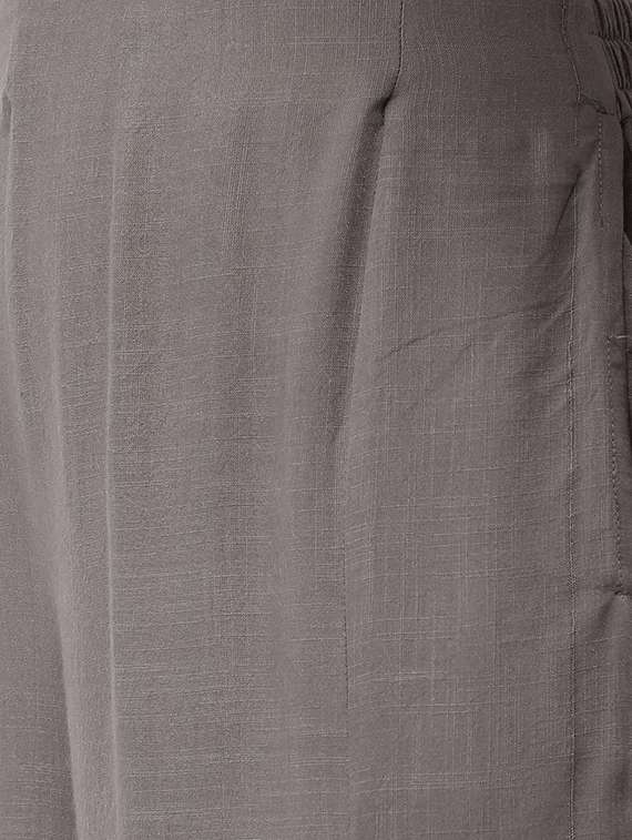 grey rayon flared palazzo - 18178654 -  Standard Image - 4