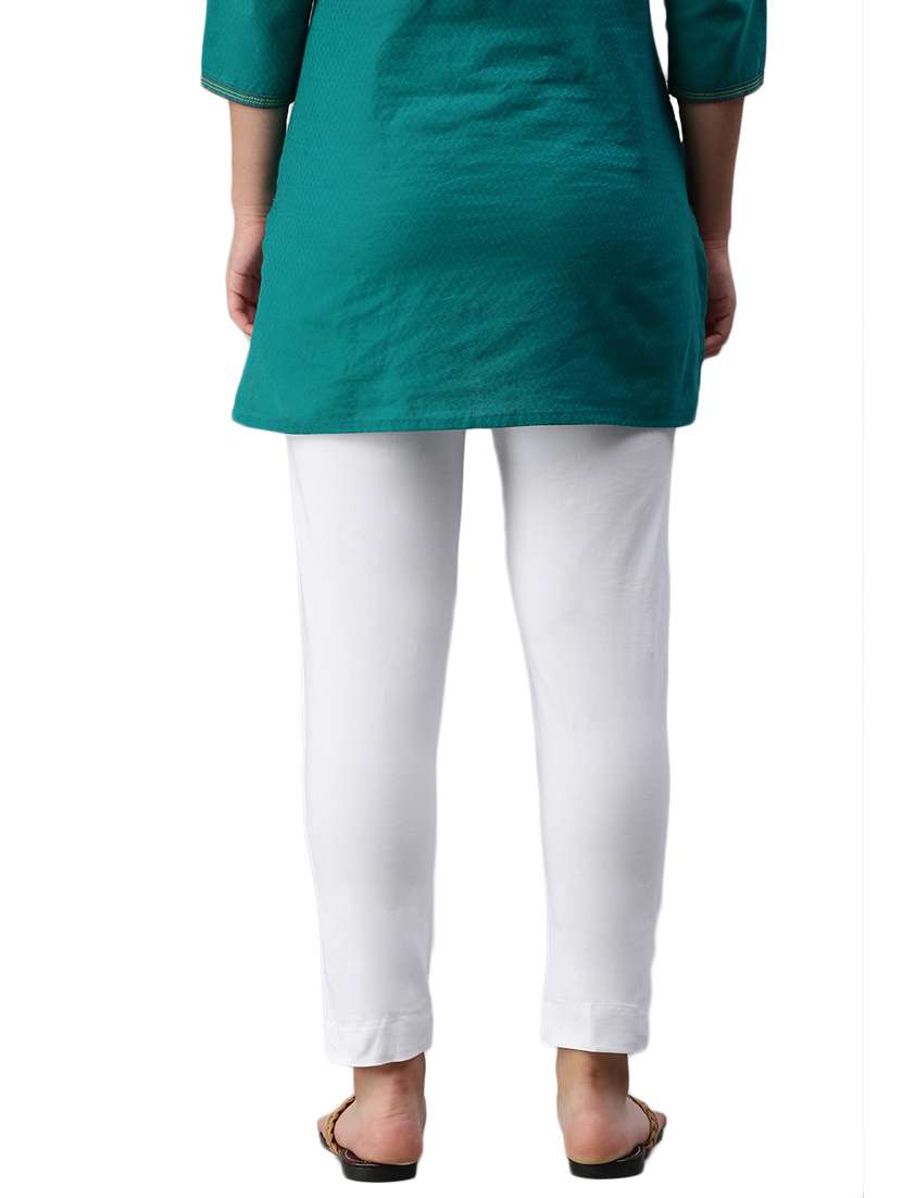 white cotton tapered pant - 18178789 -  Standard Image - 1