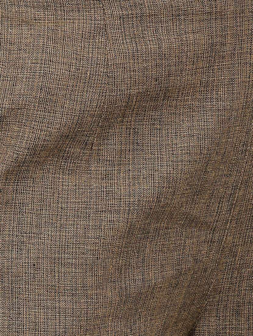 brown cotton straight tapered pant - 18178807 -  Standard Image - 4