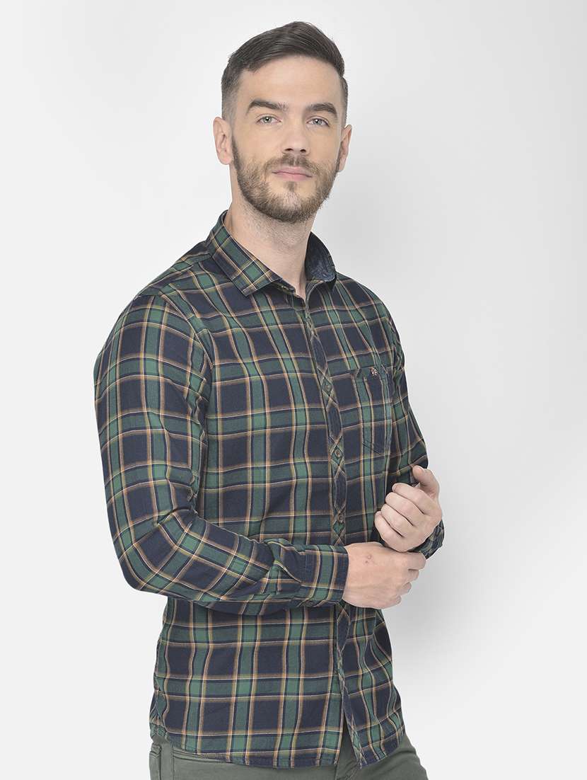 green checked casual shirt - 18178852 -  Standard Image - 1