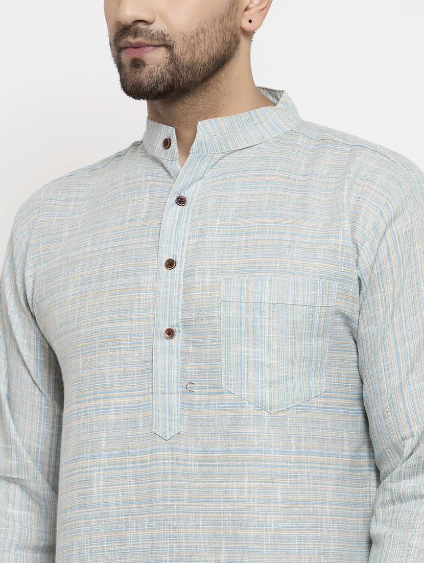 light solid cotton long kurtas kurta - 18179167 -  Standard Image - 4