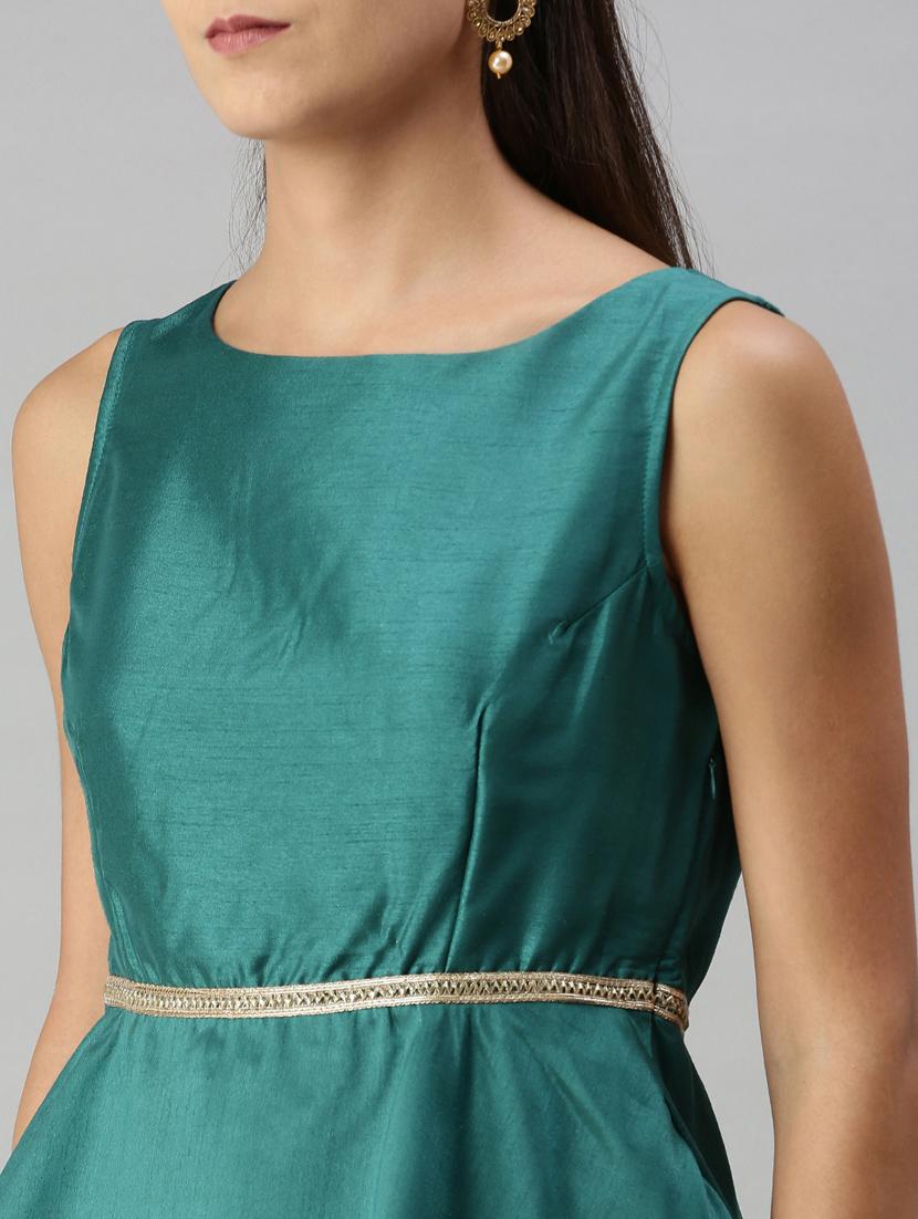 women's peplum round neck top - 18179287 - Standard Image - 4