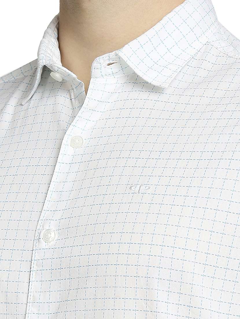 white checkered casual shirt - 18180055 - Standard Image - 4