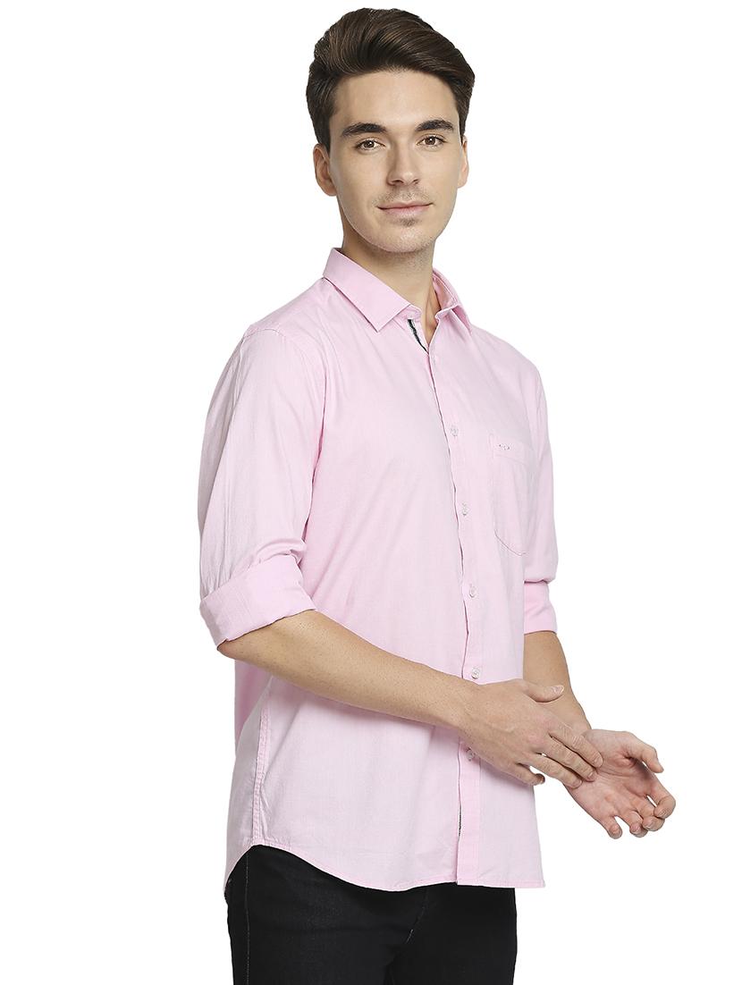 pink solid casual shirt - 18180062 - Standard Image - 1