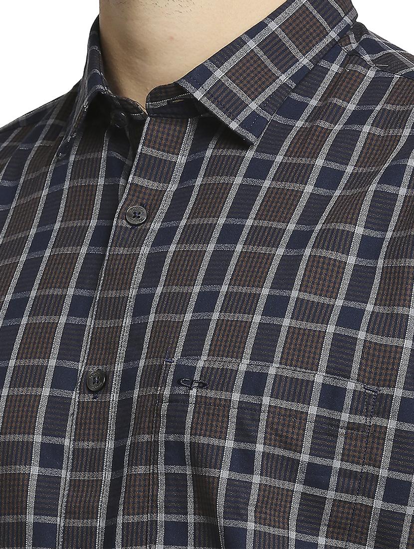 blue checkered casual shirt - 18180065 - Standard Image - 4