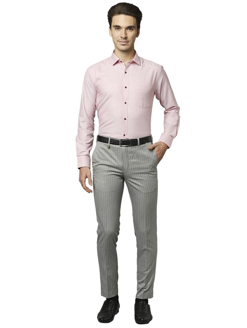 pink solid formal shirt - 18180128 - Standard Image - 4
