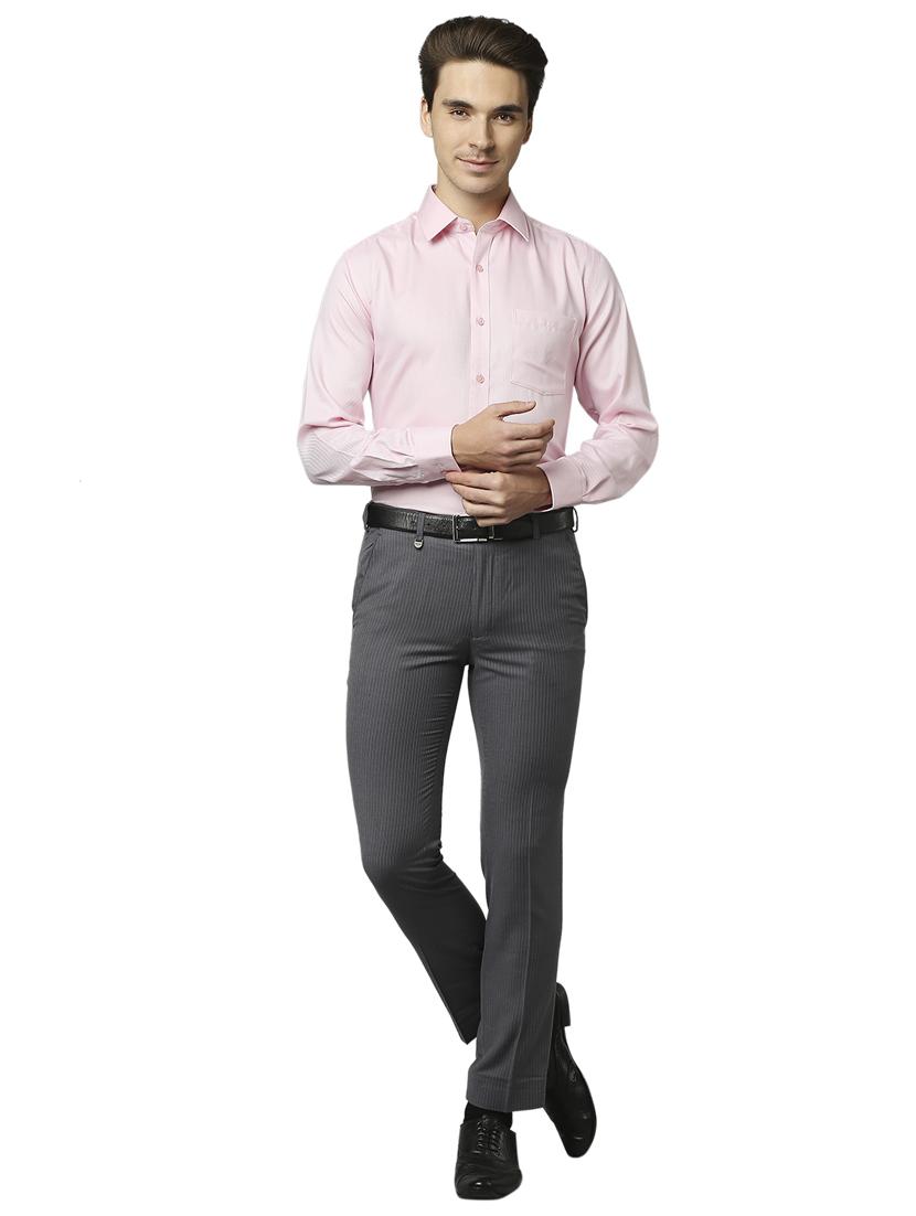pink solid formal shirt - 18180150 - Standard Image - 4
