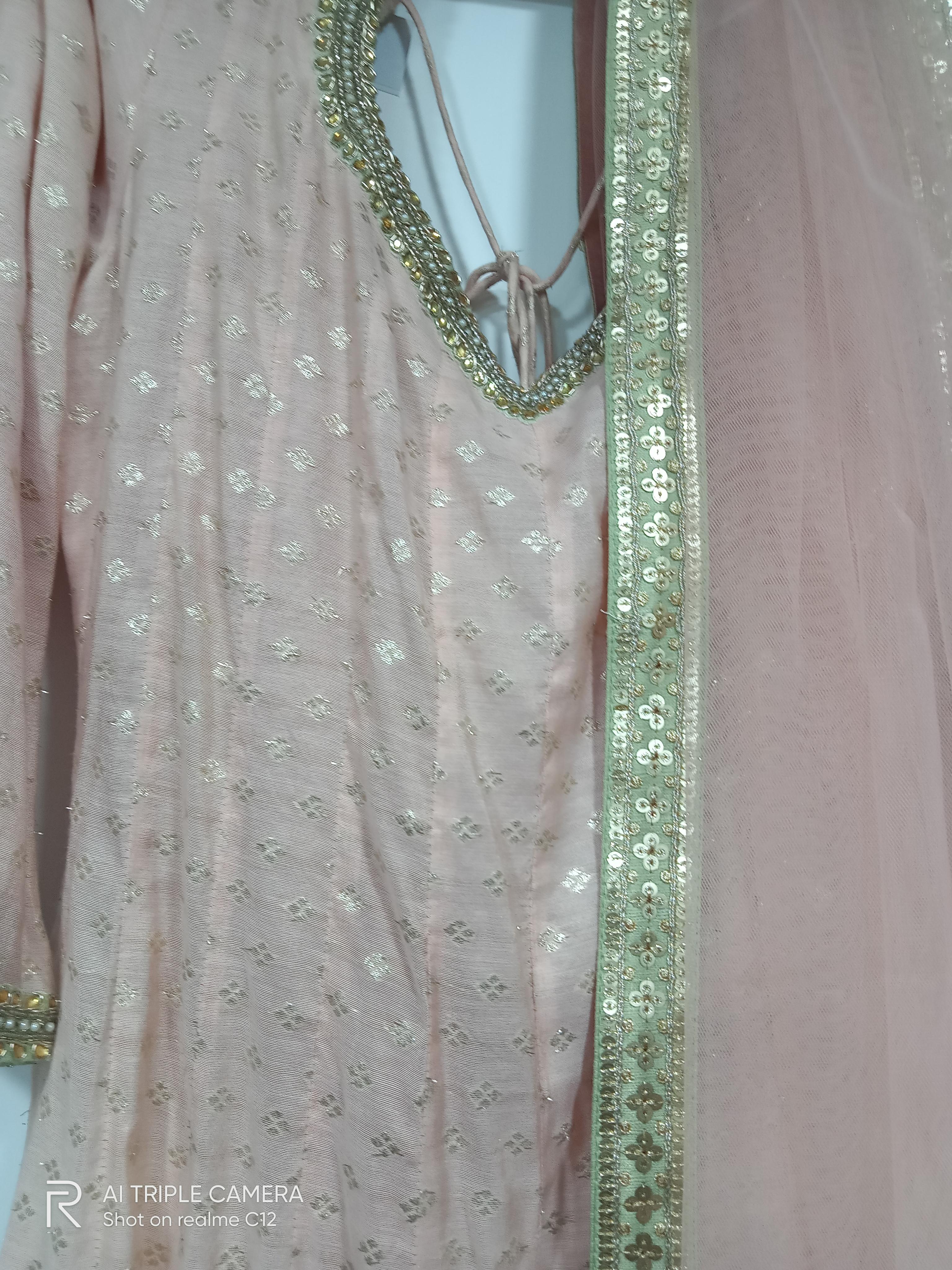 dress with silk dupatta - 18181166 - Standard Image - 1