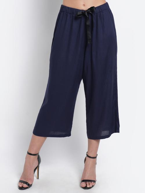 tie front solid palazzo - 18181385 -  Standard Image - 0