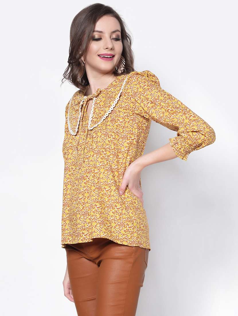 women's straight v neck top - 18181963 - Standard Image - 1