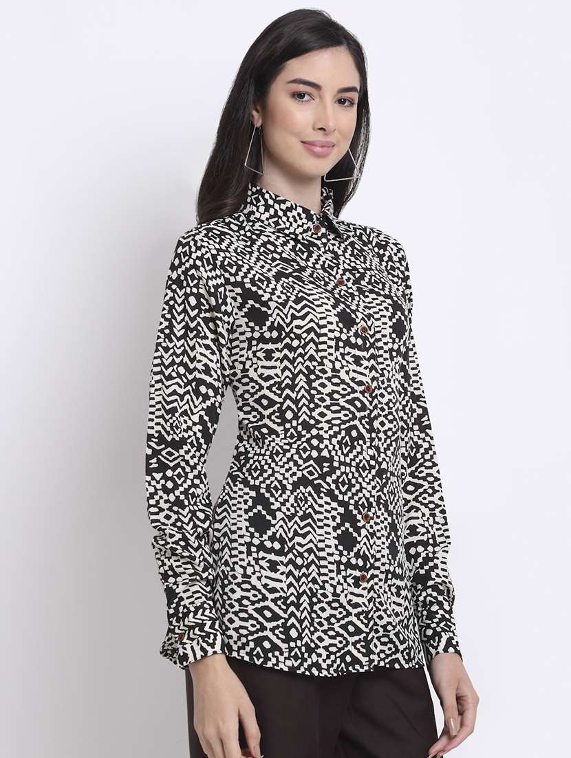 long sleeved printed shirt - 18182230 -  Standard Image - 1