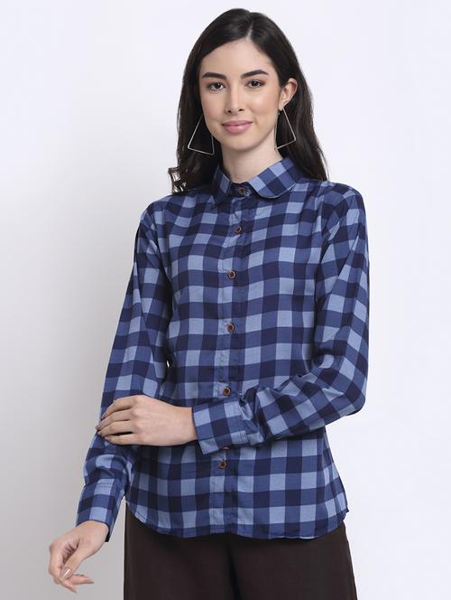long sleeved checkered shirt - 18182231 - Standard Image - 0